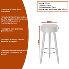 Conjunto Mesa Bistrô Com 2 Banquetas Rubi Courino Caramelo |